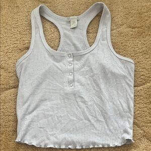Bozzolo Heather Gray Ribbed Tank Top